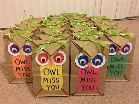 Owl Miss You Gift Bags For Students Teaching Pinterest Owl Students And Bag