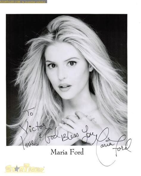 Maria Ford Autograph Collection Entry At Startiger