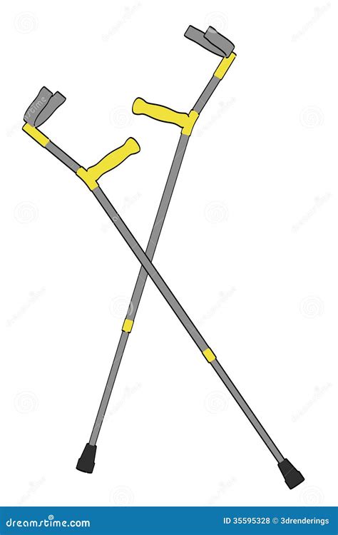 Crutches Medical Stock Illustration Illustration Of Draw 35595328