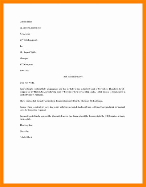 Sample Vacation Leave Request Letter To Manager Sample