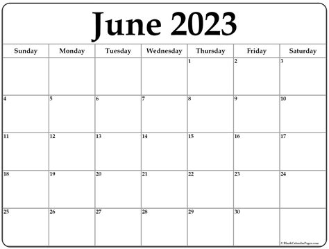 June 2023 Calendar Free Printable Calendar Photos