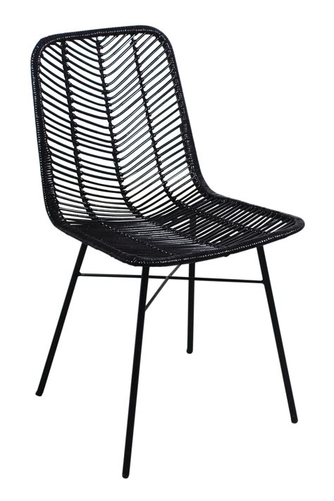 Maya Rattan Chair Black