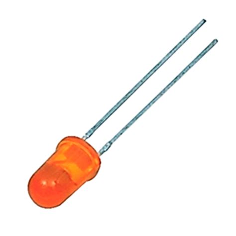 Diodo Led 5mm Naranja Diodos Leds Componentes Electronicos