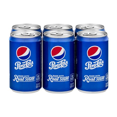 Save On Pepsi Cola Soda Made With Real Sugar Mini 6 Pk Order Online Delivery Stop And Shop
