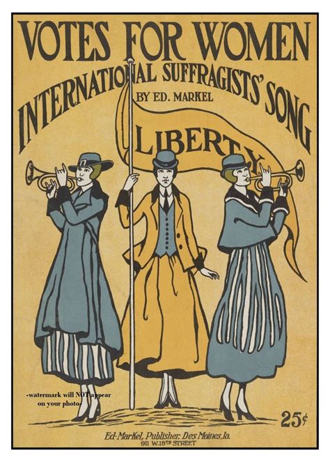 5x7 Womens Suffrage Vote Poster Photo Retro 1916 Woman Right Etsy