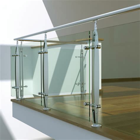 Balcony Stainless Steel Flat Glass Baluster Railing
