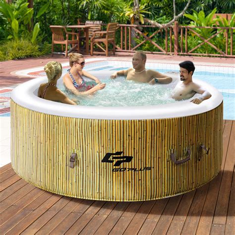 Portable Person Inflatable Hot Tub Bubble Jets Heated Outdoor Massage
