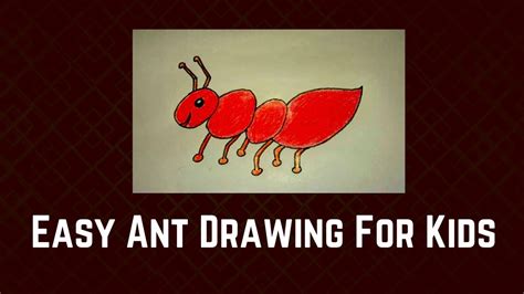 Ant Drawing For Kids Art And Craft Youtube