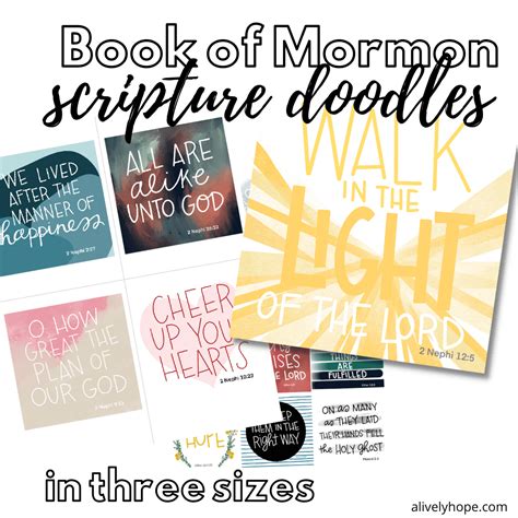 Book Of Mormon Printable Scripture Bundle Come Follow Me 2024 A