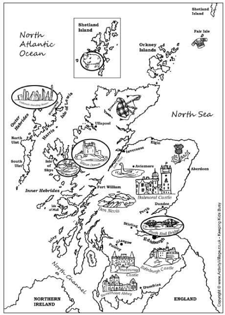 Map Of Scotland Colouring Page Scotland Map Katie Morag Colouring Pages
