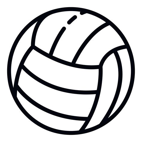 Volleyball Ball Icon Outline Style 15179003 Vector Art At Vecteezy