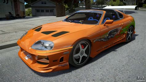 The fast and the furious is a 2001 action film directed by rob cohen and starring vin diesel, michelle rodriguez, jordana brewster, and paul walker. Toyota Supra Fast and the Furious pour GTA 4
