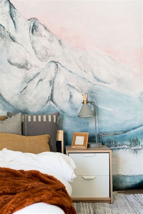 Rainier Mural Pacific Northwest Mountain Wallpaper Etsy Canada