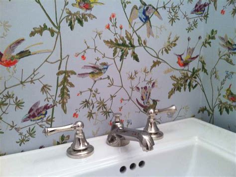 Bathroom Wallpaper With Birds Wallpapersafari