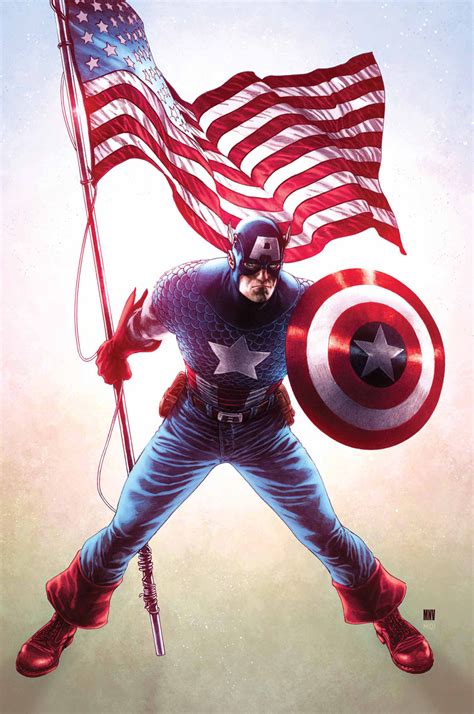 Captain America 25 Variant Cover By Steve Mcniven Comic Art