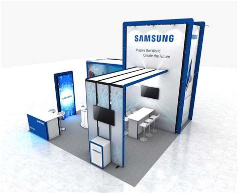 6x6m Two Corner Exhibition Stands, 36 m2 Exhibition Stands RE6X6 004 - EES