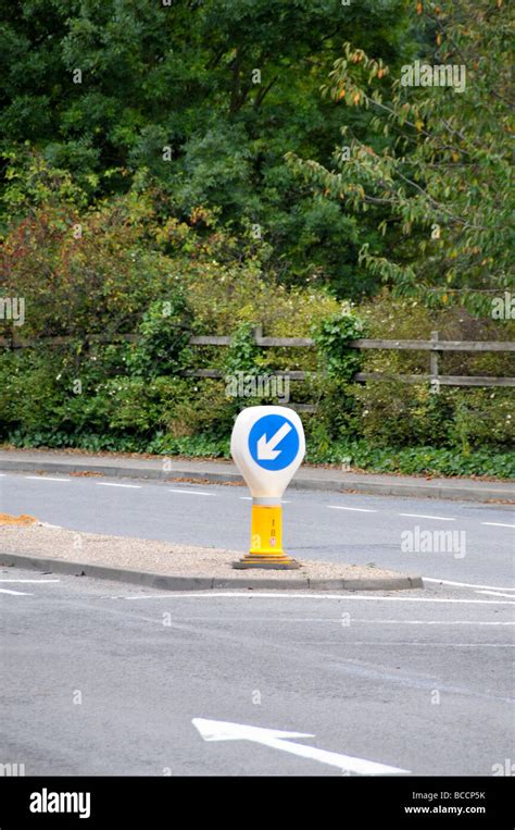 Keep Left Traffic Sign Uk Stock Photo Alamy