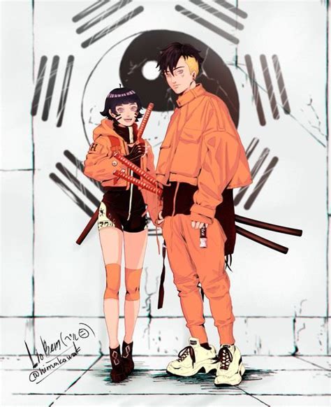 Himawari And Kawaki Meninas Naruto Anime Naruto Naruto E Sasuke Desenho