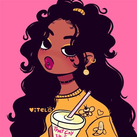Eloi On Instagram Pinterest 🪔 In 2020 Girls Cartoon Art Black