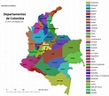 Mapa de los departamentos de Colombia