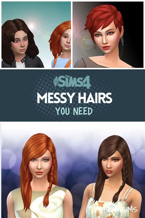 Sims 4 Messy Hair In 2023 Messy Hairstyles Sims 4 Hair Male Messy