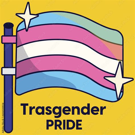 Transgender Pride Flag In Vector Format Waving Transgender Flag Shape Icon Vector Lgbt Design