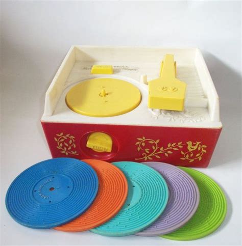 Vintage Fisher Price Music Box Record Player 5 Records 995 Etsy
