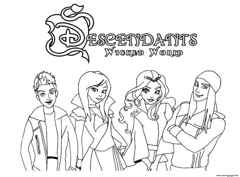 Home » coloring pages » 51 impressive descendants three audrey descendants coloring pages. The Descendants Wicked World Coloring Pages Printable