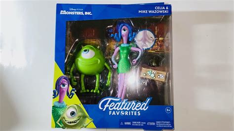 mattel disney pixar featured favorites monsters inc celia mae and mike wazowski figure review