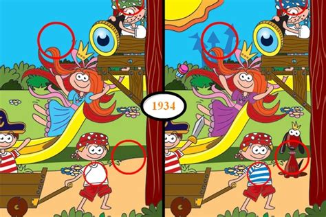 Pirates And Princesses Spot The Difference Game Play