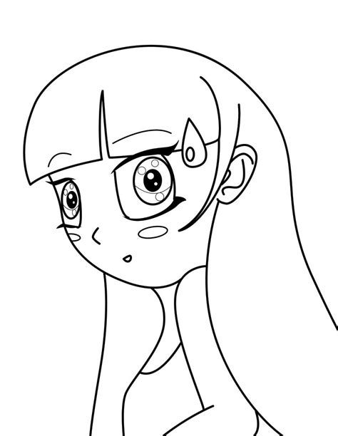 Manga Girl Coloring Coloring Pages