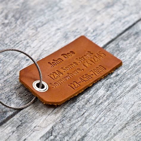 Personalized Custom Leather Luggage Tags Etsy