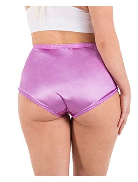 Buy Barbra Lingerie Satin Panties S To Plus Size Womens Underwear Full Coverage Brief Multi Pack