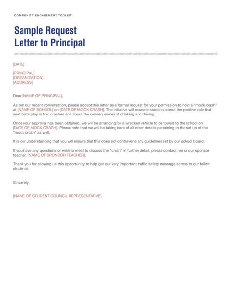 write  letter   principal   write letter
