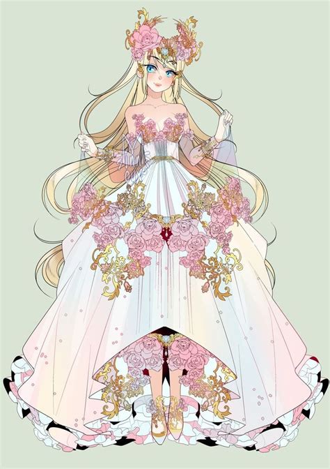 Pin By Rachel On Ballgowns Anime Dress Anime Outfits Character
