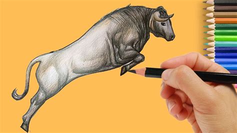 How To Draw A Bull Easy Step By Step Art Tutorial For Kids Drawing