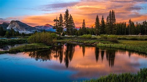 Lake Reflection At Sunset Wallpapers 1920x1080 702916