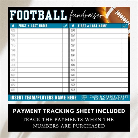 Football Squares Fundraiser Template For Donations Pick A Date To
