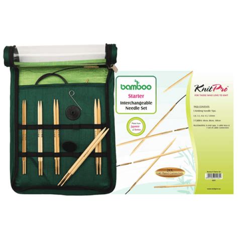 Bamboo Interchangeable Circular Needle Set Beginner From Knitpro