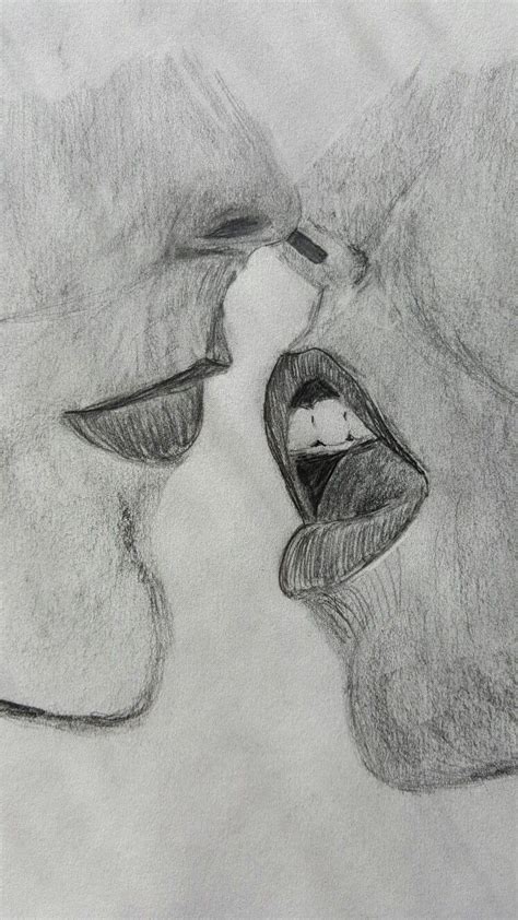 Passion Kiss In Pencil Pencil Sketch Art Drawings Sketches Creative