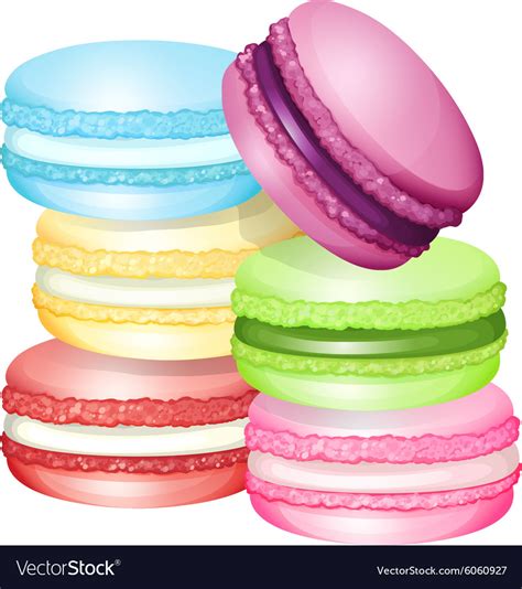 Macaron In Different Flavors Royalty Free Vector Image