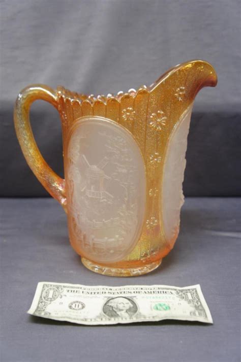 Sold Price Vintage Imperial Glass Carnival Glass Pitcher September