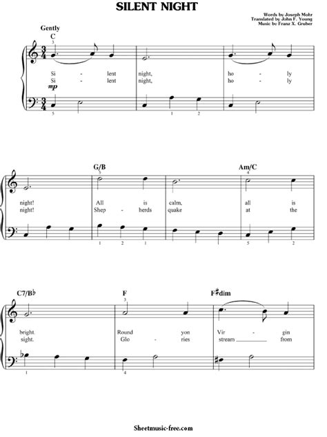 All you have to do is follow the letter notes and play the corresponding keys on your piano or. Silent Night Sheet Music PDF Christmas Sheet Music ...