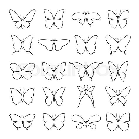 Schmetterling Kunstvoll Schmetterlinge Vektorgrafik Colourbox