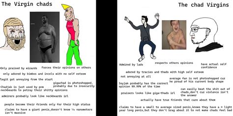 The Virgin Chads Vs The Chad Virgins Virgin Vs Chad Know Your Meme