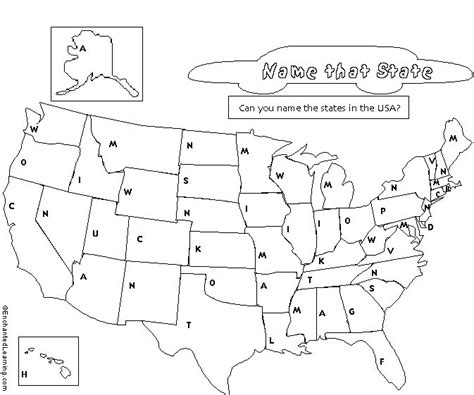 9 Us Map Geography Worksheets