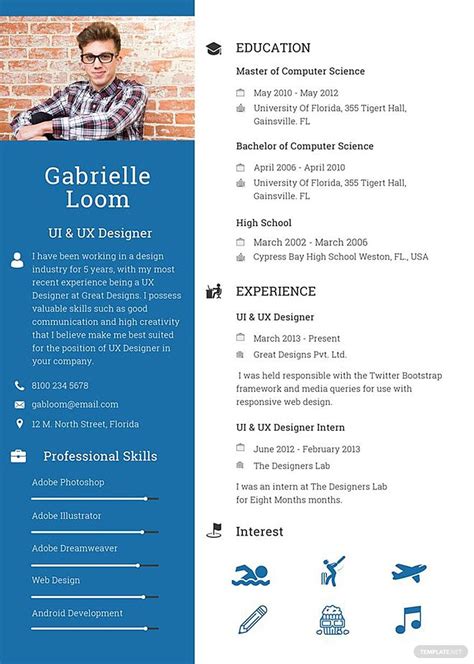 Instantly Download Free Ux Designer Resume Template Sample And Example