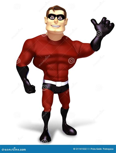 Super Hero With Normal Pose Stock Illustration Illustration Of Power