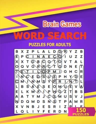 Brain Games Word Search Puzzles For Adults Large Print Word Find Easy