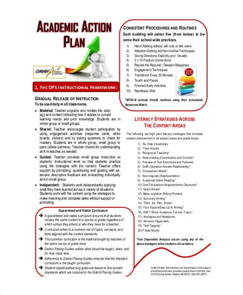 Student Action Plan Template 9 Free Word Pdf Format Download